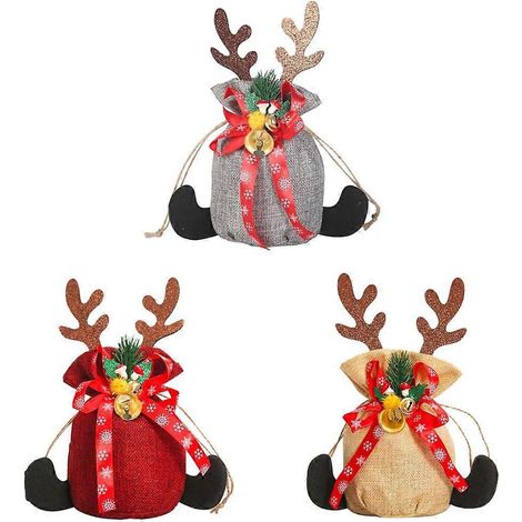 Mehrweg-Geschenktüten für Süßigkeiten und Schokolade, Weihnachtsäpfel
