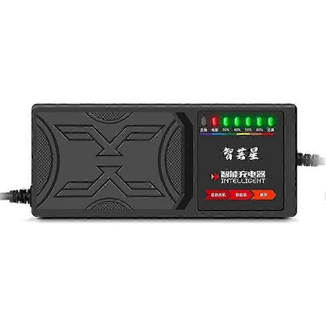 Chargeur pour véhicule électrique 48 V 20 Ah avec affichage à 7 voyants et protection contre les fuites de courant (1/5)