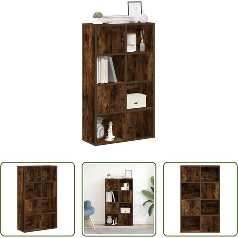 vidaXL Rangement livres - Bibliothèque chêne fumé 60x24x101,5 cm bois d'ingénierie (1/5)