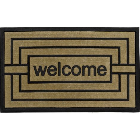 Vienna Rubber Backed Scraper Doormat, 45x75cm, Welcome (1/4)