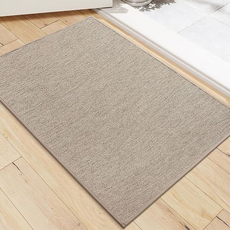 40 60cm Paillasson Interieur Entree Antidérapant, Tapis Entree Interieur, Envers en Caoutchouc Antidérapant, Absorbe l'eau et Ramasse la Saleté pour Entrée, Intérieur, Cuisine(Kaki) (1/5)