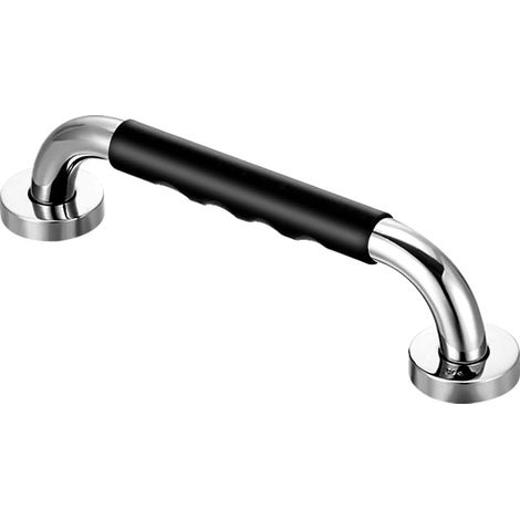 Barre de baignoire avec poignée antidérapante, poignée de douche, barres de sécurité murales, barre d'appui pour toilettes (300 mm/12 pouces) (1/5)