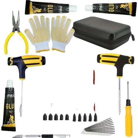 Kit de reparación de neumáticos, herramientas en T, compatibilidad universal, E (1/2)