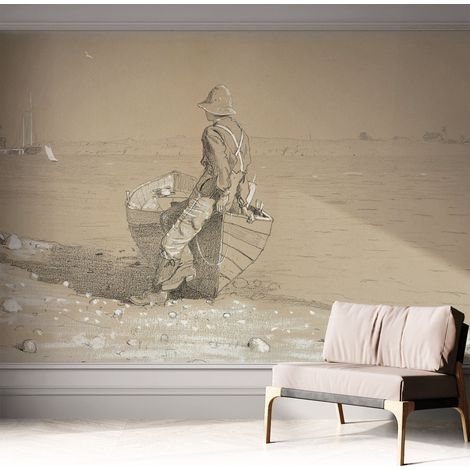 Carta da parati adesiva - lavabile - decorazione murale - per cucina - pellicola decorativa Scena nostalgica 312x219 cm (1/5)