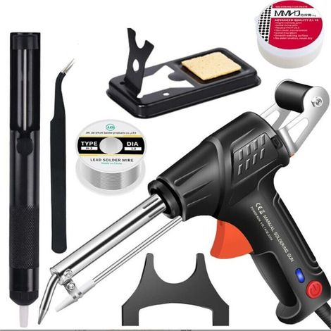 Outils de soudage laser industriels à chauffage interne, fer à souder multifonction, pistolet à souder, machine de soudage laser portable (noir, chauffage interne 6 pièces) (1/4)