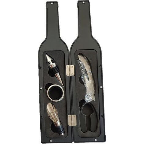 Sacacorchos, juegos de accesorios para vino, accesorios para vino, sets de regalo para vino, abridor de botellas, con tapón de vino, vertedor de vino (1/5)
