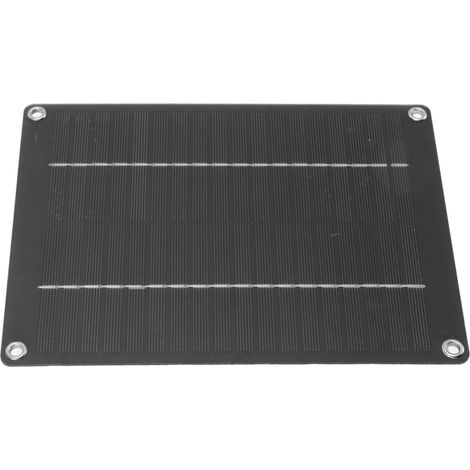 Panneau solaire 10 W portable, compact, fin, étanche et flexible pour voiture, maison ou bateau (23 x 17 cm). (1/5)