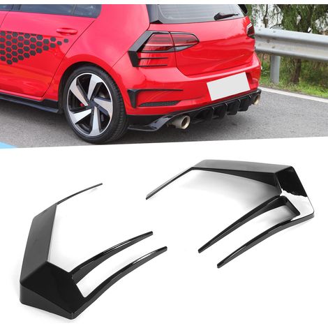 Modifikationssatz für Volkswagen Golf 7.5 (2017-2020) Rückleuchten: Zierleisten, Einfassungen und Spoiler, glänzend schwarz (übergroß). (1/5)