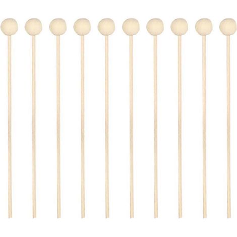 Lot de 10 bâtonnets de rotin droits, diffuseurs de parfum naturels, diffuseurs d'huiles essentielles, bâtonnets de rotin avec perle en bois (ivoire)-M-Ivory (1/3)