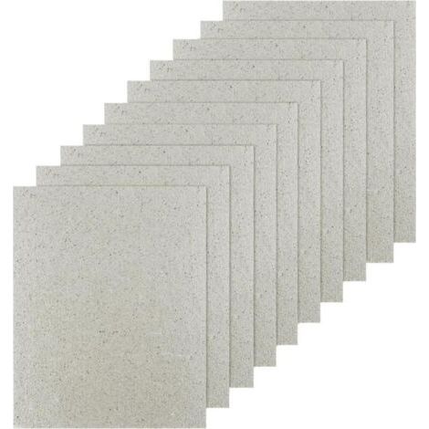 Lot de 10 feuilles Mica micro-ondes, 13 x 13 cm, couverture de guide d'onde, four à micro-ondes, plaque de Mica, micro ondes, plaques universelles, coupées sur mesure, pour sèche-cheveux, gril (1/4)