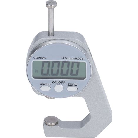 Jauge d'épaisseur numérique, pied à coulisse électronique, instrument de mesure d'épaisseur avec plage de 0 à 20 mm et affichage numérique LCD. (1/5)