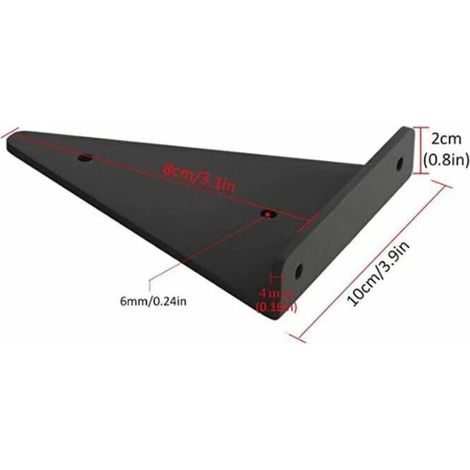 Mensola a muro galleggiante in metallo, staffa per mensola a triangolo, staffa per mensola a muro Betterlife a scomparsa, supporto decorativo fai da te per camera da letto, soggiorno e bagno, 2 pezzi  (1/4)