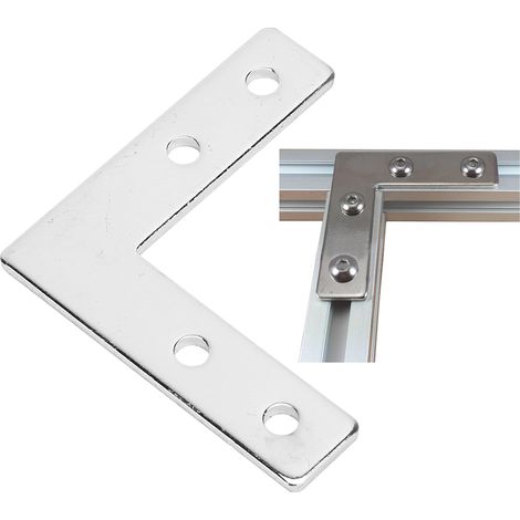 10 pièces de profilés en aluminium, plaque de connexion, fixations de connexion en acier au carbone, plaque 202020L (1/5)