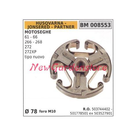 Frizione completa HUSQVARNA motore motosega 61 66 266 268 272 Ø78 008553