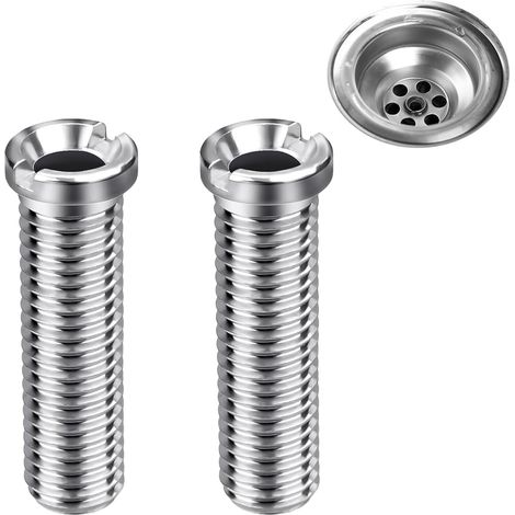 Stück Edelstahl-Hohlschrauben, M12×45mm Spülbeckenkorbschrauben, Küchenspülenzubehör, Küchenablaufschrauben, Siebkorb, für Spülbecken, Küchenspülenstöpsel (Silber)