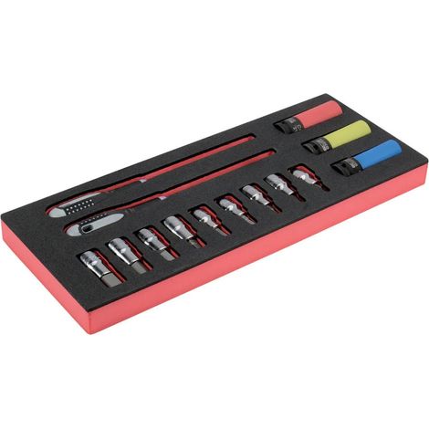 Chiavi e bussole Bahco fit&go 14 pezzi schiuma ecologica