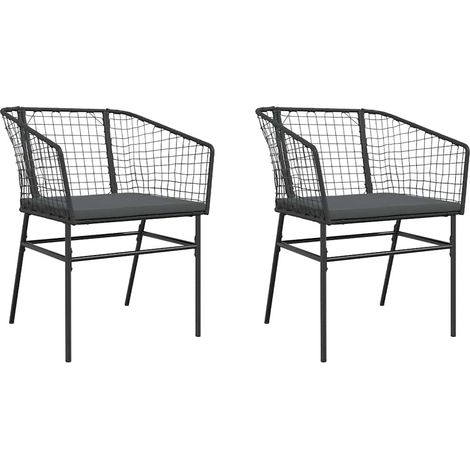 Maison Exclusive - Sillones de jardín con cojines 2 uds ratán sin