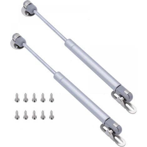 2pcs 100N Gas Strut, Gas Lift Elescopic Soft Close Strut Lift Stay Gas Spring Cabinet Hinges for Kitchen Cupboard Door Handle Toy Box Hinge (1/4)