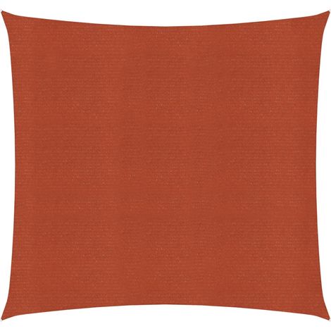 Vela ombreggiante 160 g/m² terracotta 6 x 6 m HDPE 020009357