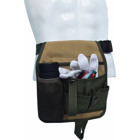 (Noir) 11.2x9.6 pouces multi-poches outil taille sac étanche à la pluie électricien réparation outil organisateur réglable taille sac (1/5)