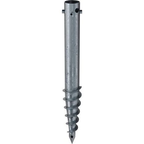 KRINNER Schraubfundament G Länge 800 mm Ø 76 mmGewinde 4xM12 3,7 kg Stahl (1/2)
