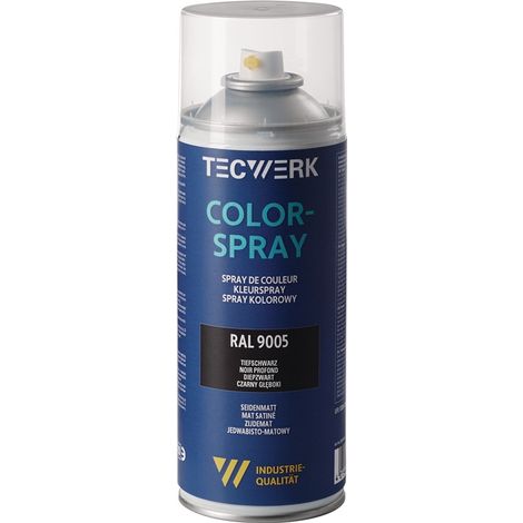 TECWERK Colorspray tiefschwarz seidenmatt RAL 9005 400ml Spraydose TECWERK
