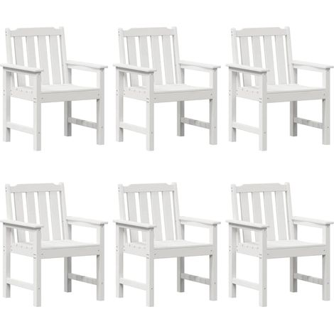 Maison Exclusive - Gartenstuhl 6 pcs Weiß 65,5 x 59 x 88 cm Polye