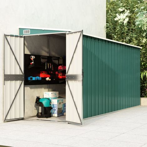 Abri de jardin remise pour outils,Cabane Remise de Jardin pour Stockage mural Vert 118x382x178 cm Acier galvanisé - FR54841 (1/5)