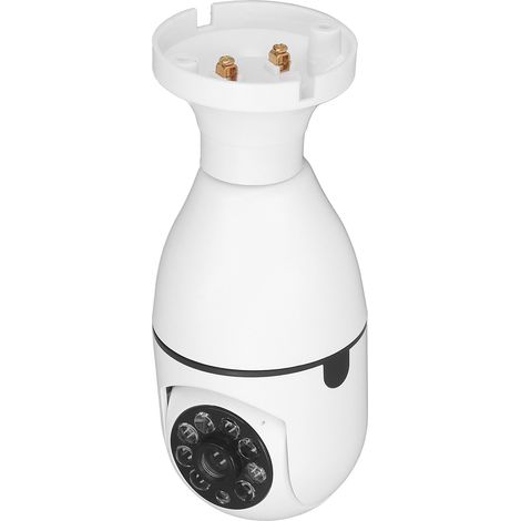 Caméra WiFi sans fil 100 W, vision nocturne 20 m, interphone vocal, champ de vision à 360°, culot E27, caméra de sécurité intérieure 110-240 V (1/5)