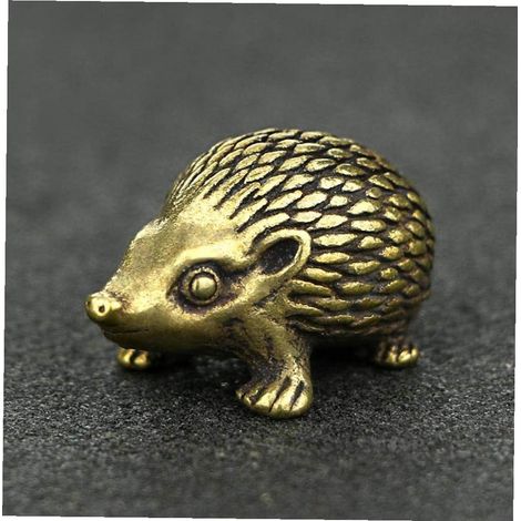 Metallener Igel-Ornament, Messing-Igelfigur, Mini-Statue, Tier (1/5)