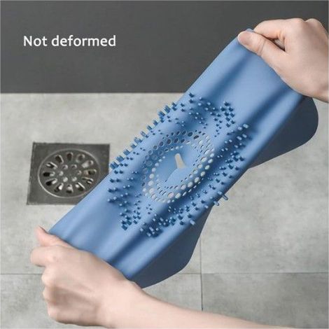 1 Cache-bonde, silicone, filtre à cheveux, anti-obstruction, évacuation douche baignoire évier (1/4)