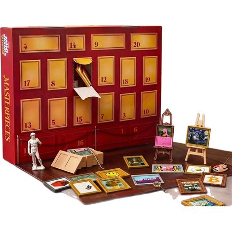 Christmas Advent Calendar 20-Day Countdown Calendar Miniature Oil Painting Ornament Blind Box - 20-Day Countdown Calendar -