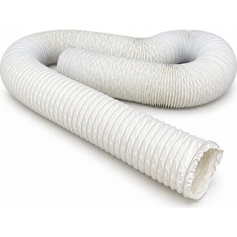 Tubo Flexible PVC Blanco para Ventilación y Extracción de Aire 10 Metros Ø82 (1/4)