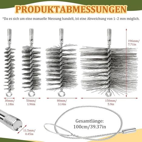 Brosse de Ramonage Cheminée Kit Ramonage Poele Hérisson (1/2)