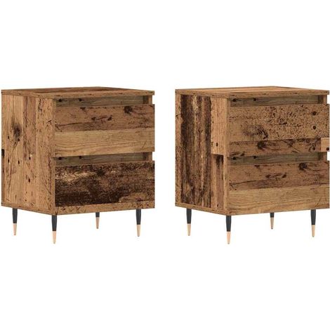 Maison Exclusive - Armadio da Notte 2 pcs Legno vecchio 40 x 35 x 50 cm (1/5)