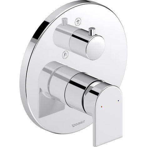 Mitigeur monocommande de douche encastré, robinet douche avec cartouche céramique, robinet salle bain, robinetterie, chromé (1/5)