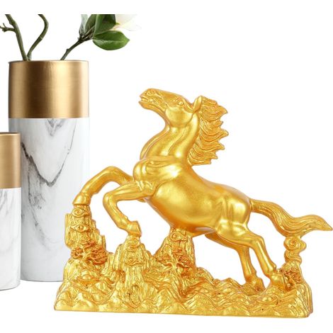 Statue de cheval chinois pour l'année lunaire - Figurine traditionnelle en (1/5)