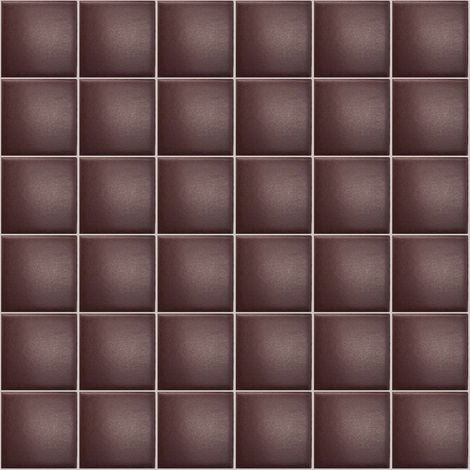 Mosaïque de grès cérame PICCOLO SILK 5x5cm (finition satinée) -  Mahogany brown - -  233 - Mahogany brown - boîte de 0.93 m2
