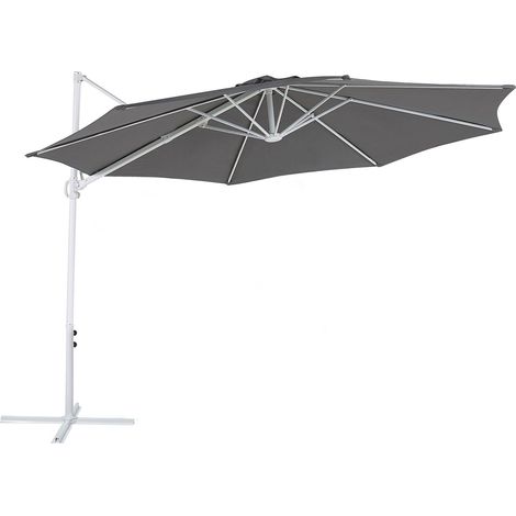 Ombrellone da giardino grigio scuro e bianco ø 300 cm Savona II