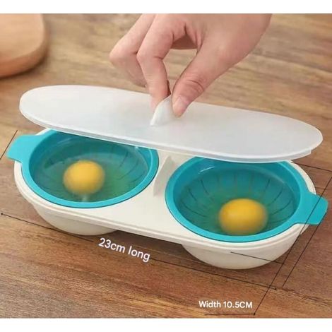 Pocheuses à œufs pour micro-ondes, moule à œufs, chaudière à œufs, pocheuse à œufs, couvercles antiadhésifs, cuisson de qualité alimentaire, double tasse en polypropylène, cuiseur à œufs