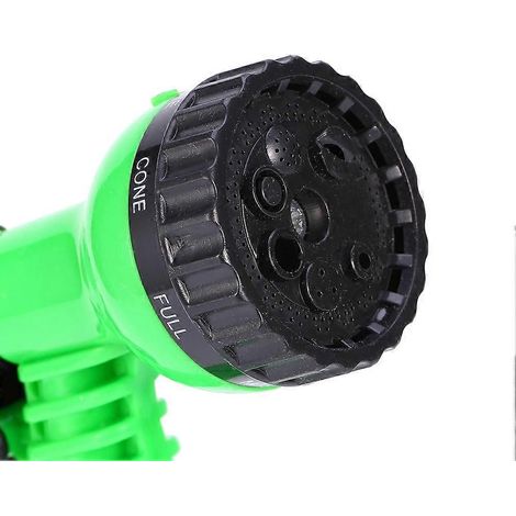 Adjustable Car Water Spray Gun 7-Pattern Green 12.5cm Handle (1/2)