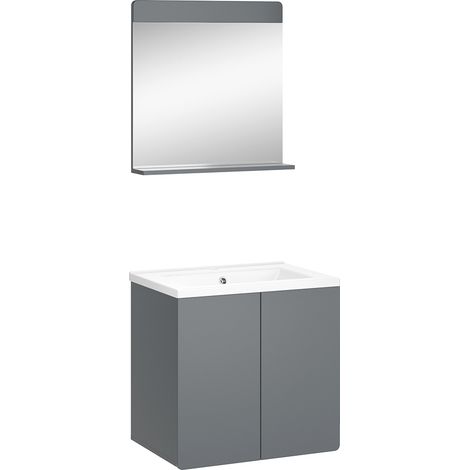 Badmöbel-Set Izan, Grau, 2 Teile, Vicco
