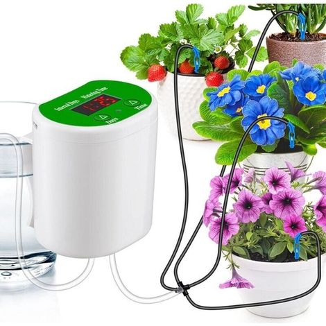 Kit de riego por goteo automático, sistema de riego automático para plantas de interior, kit de riego DIY con carga USB, sistema de riego automático Go (1/4)