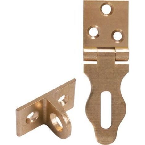 Porte-cadenas en laiton poli L 80 x l 25 mm trous de fixation à double fraisage - A & G LENNE (1/2)