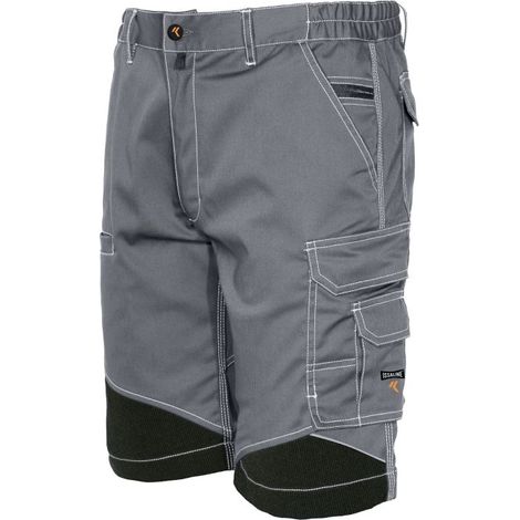 Issaline 8834B-078 Bermuda Strech Extreme Hellgrau Schwarz Einsätze M