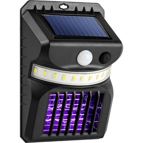 Lampe solaire anti-moustiques extérieure, détecteur PIR et lumière, 3 modes, batterie 1200 mAh, IP44 (1/5)