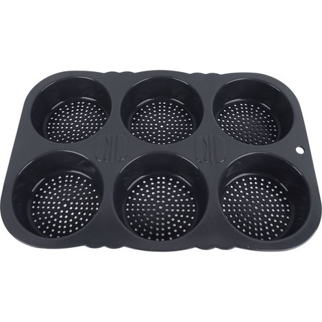 Moule à Pain 6 Cavités Réutilisable et Pliable pour Hamburgers, Résistant de -40°C à +230°C pour Cuisine (1/5)