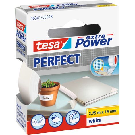 nastro adesivo "extra power" colore bianco, 2,75 mt x 19 mm - tesa