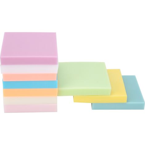 Lot de 10 briques en caoutchouc souple pour gravure, bloc tampon DIY, accessoires artisanat, couleur assortie (1/5)