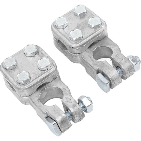 Connecteurs de Bornes de Batterie à 3 Voies, 2 Bornes de Fil Automobile AWG 4/0, Jeu de Pinces de Poteau Supérieur avec Positif et Négatif, Idéal pour Voiture, Bateau et Camionnette (1/5)